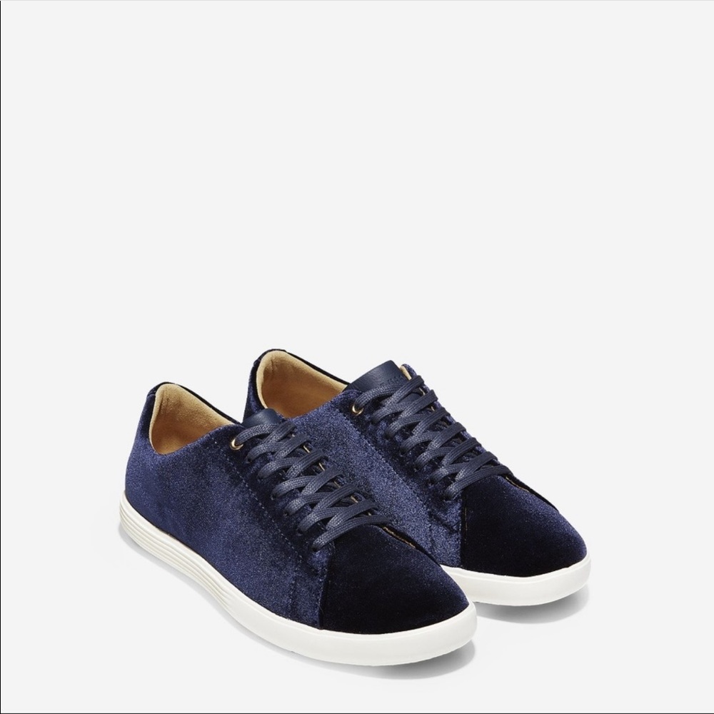 Cole Haan Grand Crosscourt sneakers in navy velvet